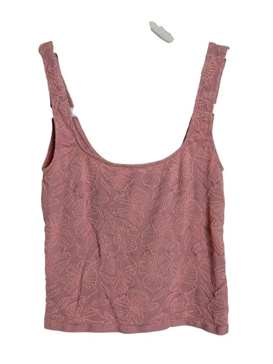 Anthropologie Tops - Anthropologie S/M Dusty Rose Textured Floral Tank Top Romantic Feminine